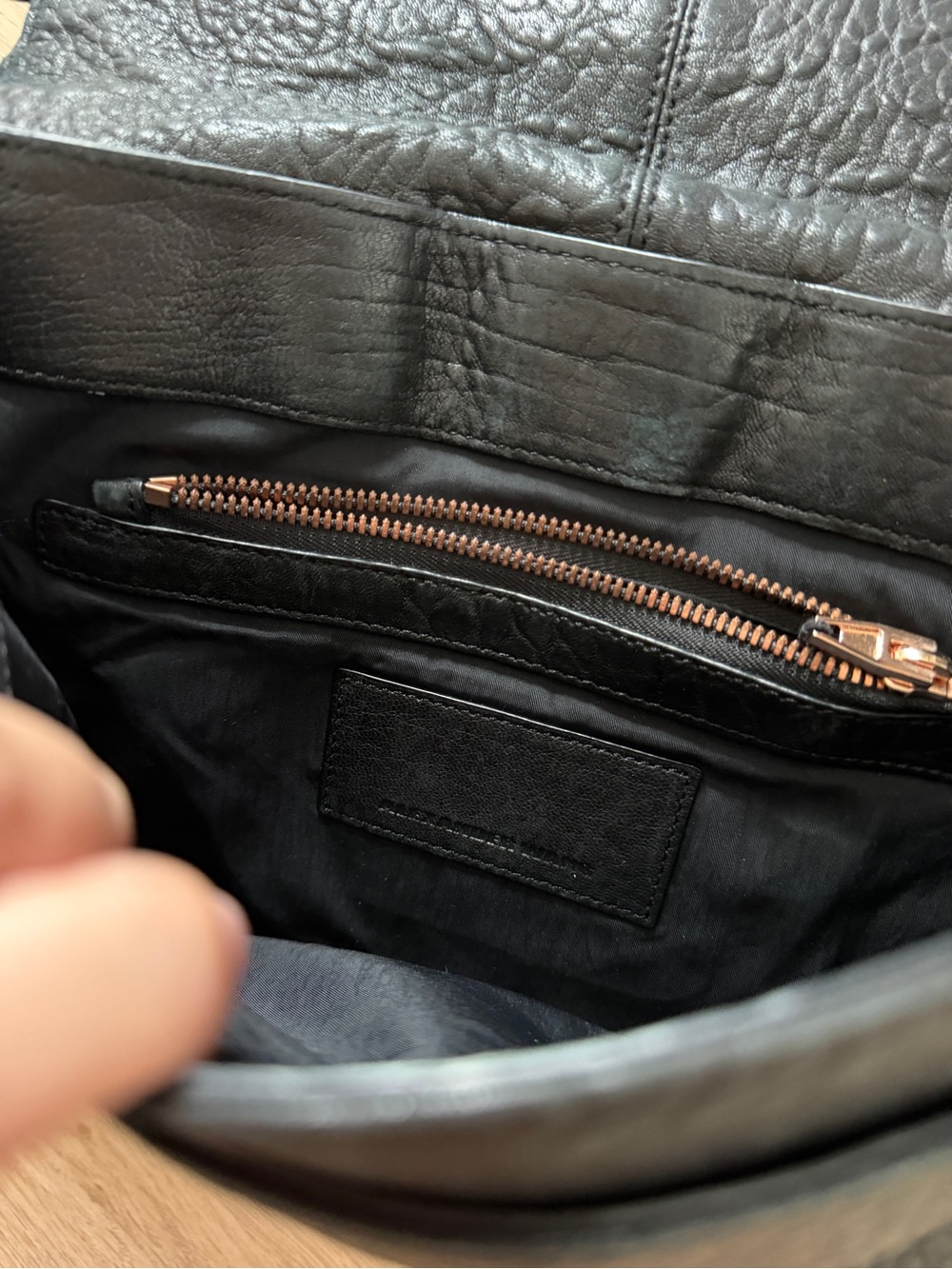 Alexander Wang Lia Black Crossbody Saddle Bag with Studs - Picture 4 of 5